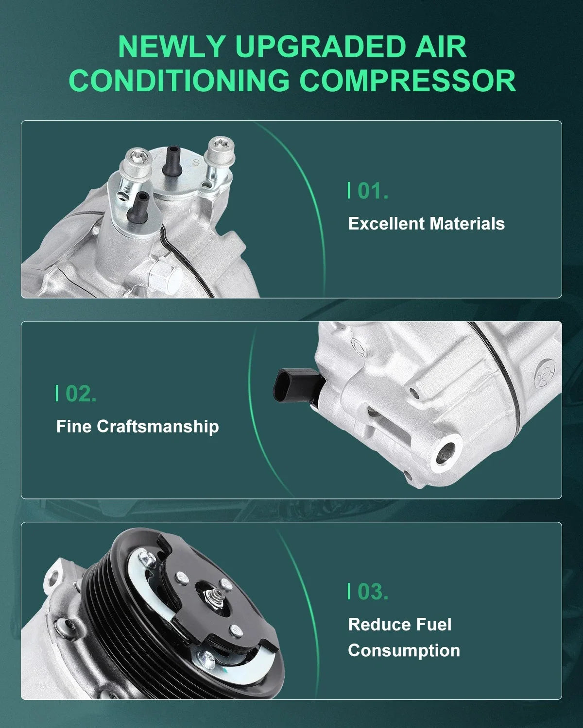 A/C Compressor for Q3, Audi A3 (2015-2018), TT Quattro (2004-2013)