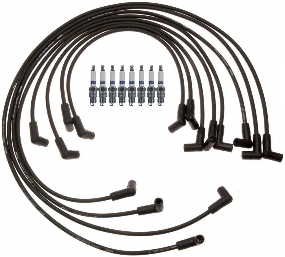 Set of 8 Ignition Wires & ACDelco Rapidfire Spark Plugs for Corvette (1997–2004)