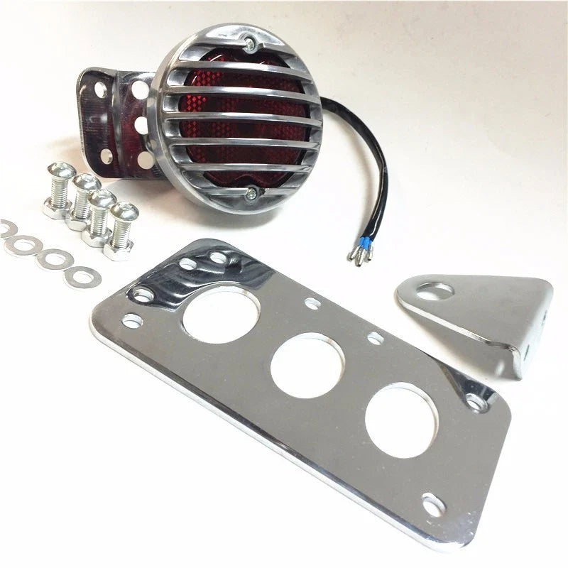 Chrome Tail Light License Plate Holder Bracket for Harley Softail