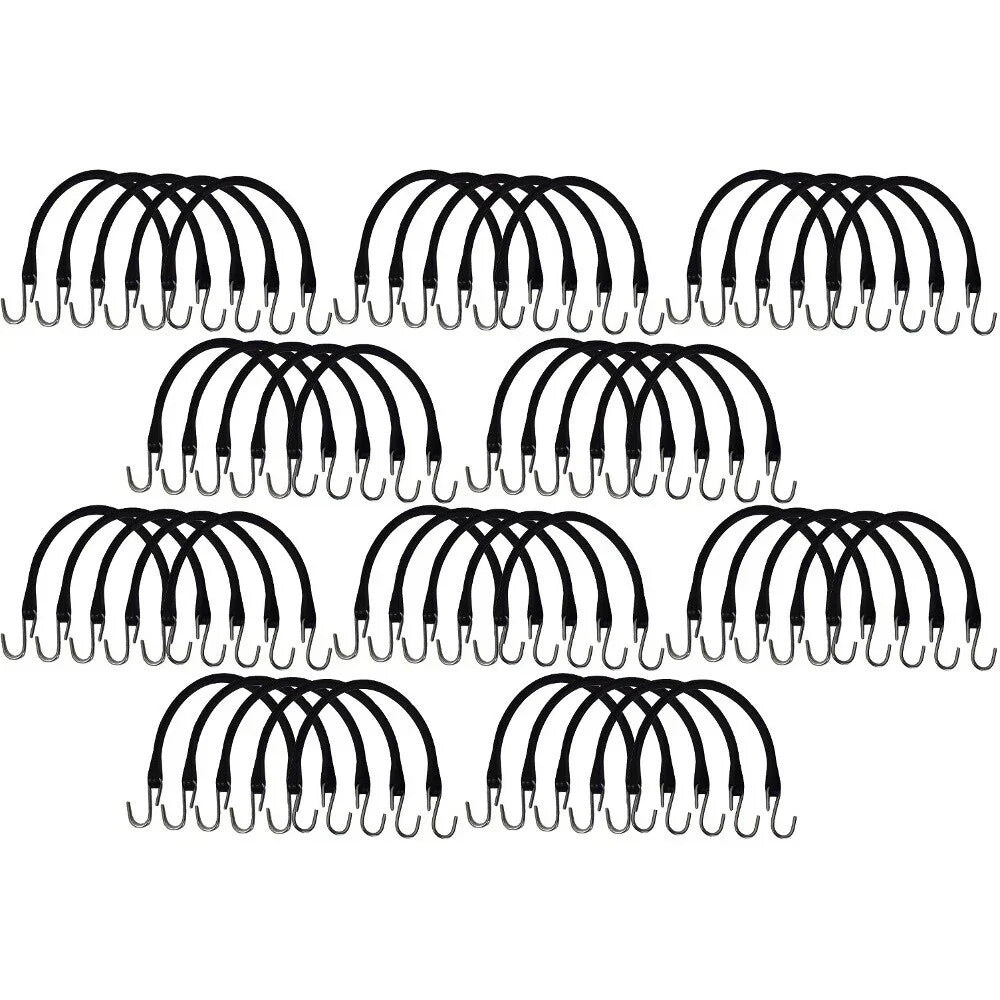 50 Tarp Straps for Flatbed/Canvas Tie-Downs (15") Natural Rubber