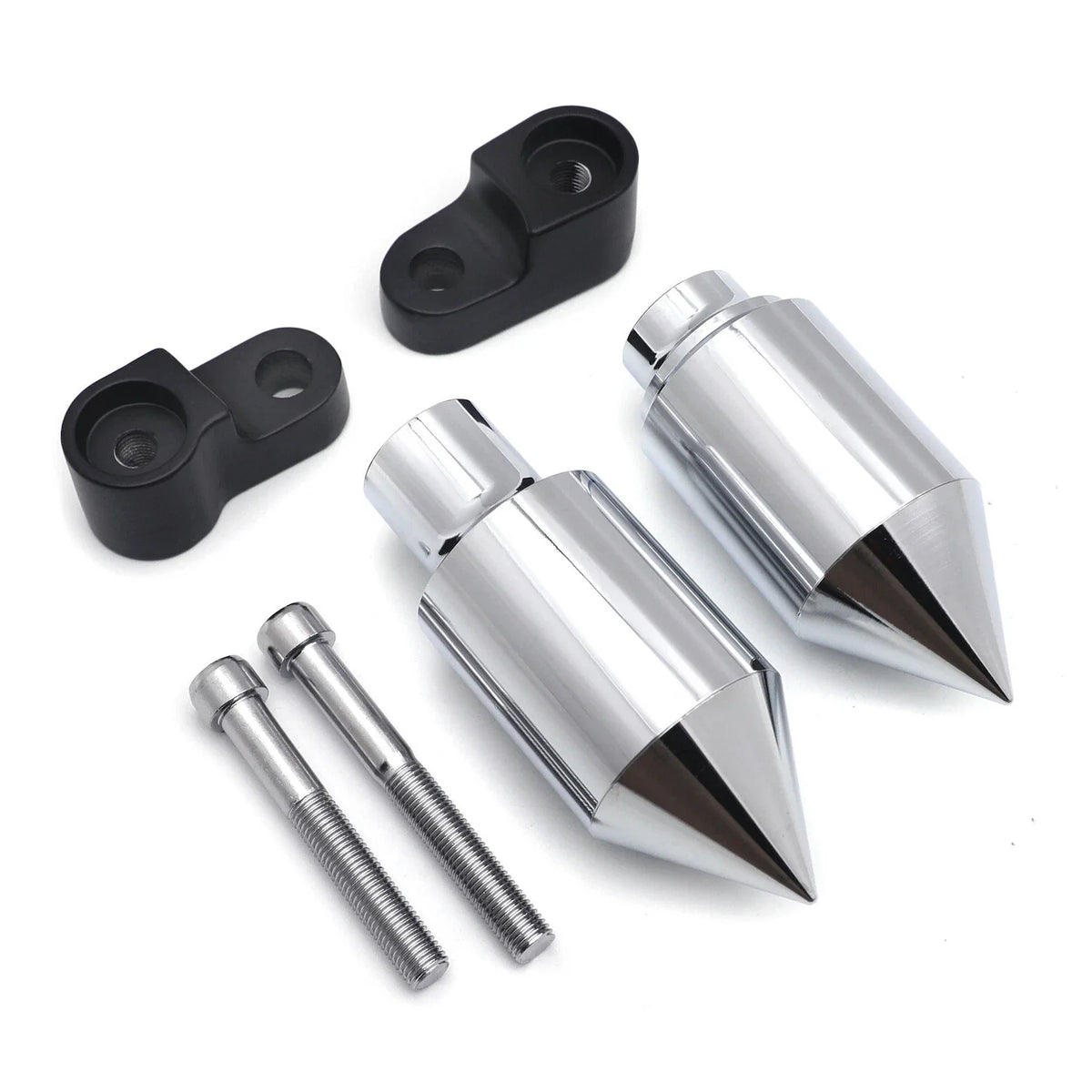 Chrome Spike Crash Protectors for Frame Sliders Honda CBR 600RR 2007-2008