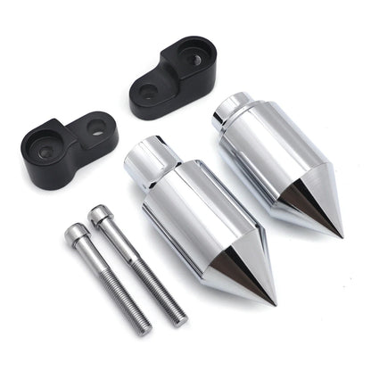 Chrome Spike Crash Protectors for Frame Sliders Honda CBR 600RR 2007-2008