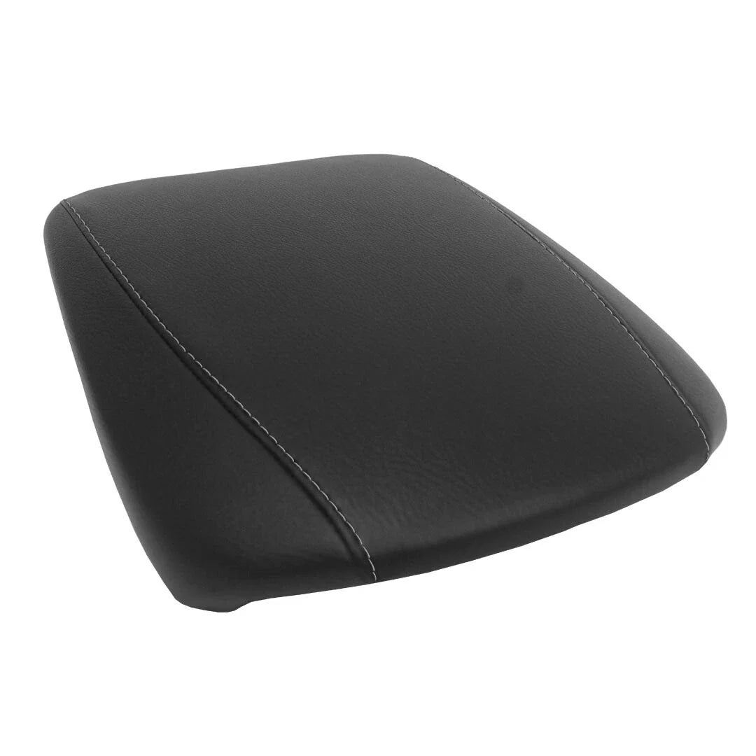 Leather Synthetic Console Armrest Cover for Acura MDX (2014–2020) Gray Stitch