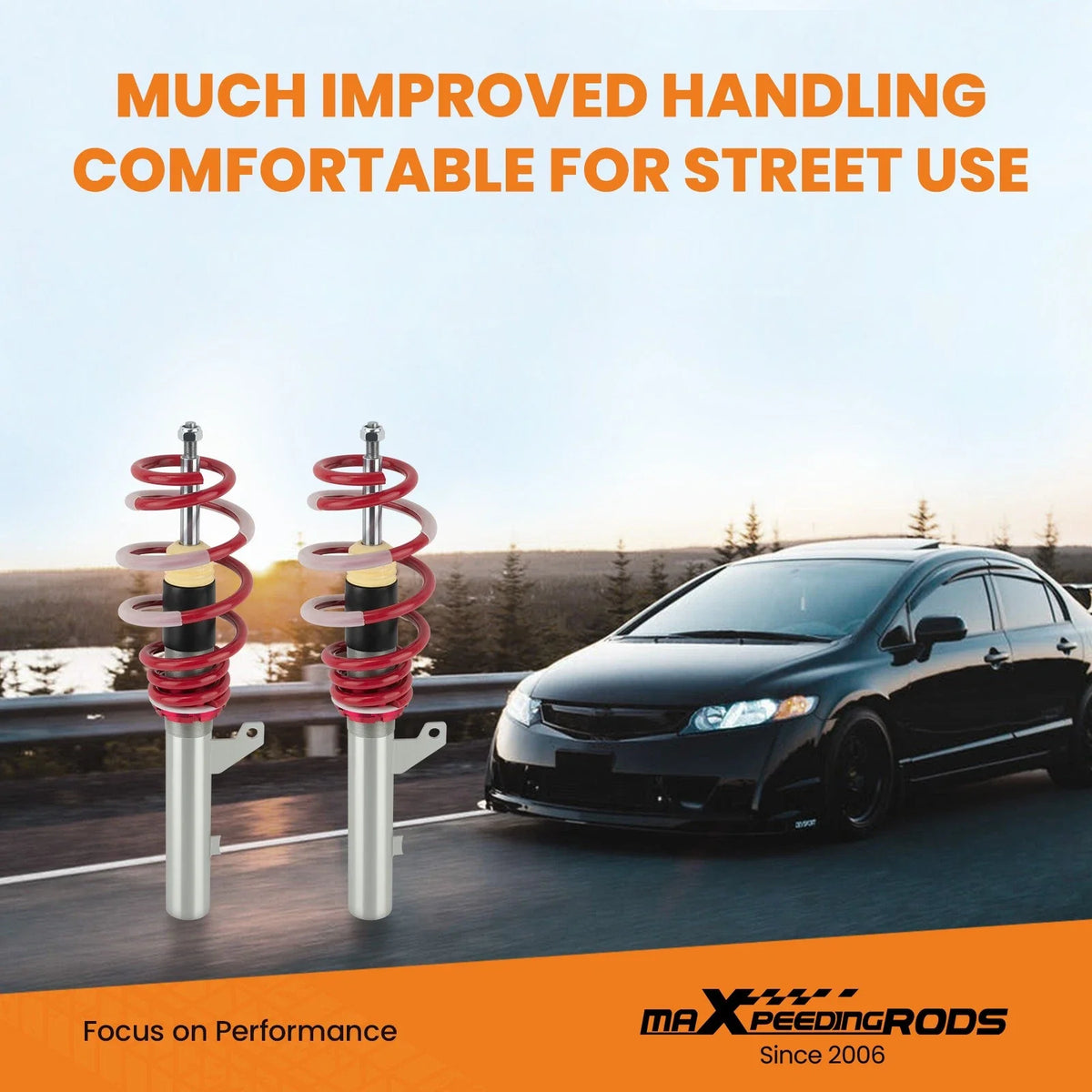 Lowering Coilovers Adjustable Kit for VW Golf MK8 2019-2025