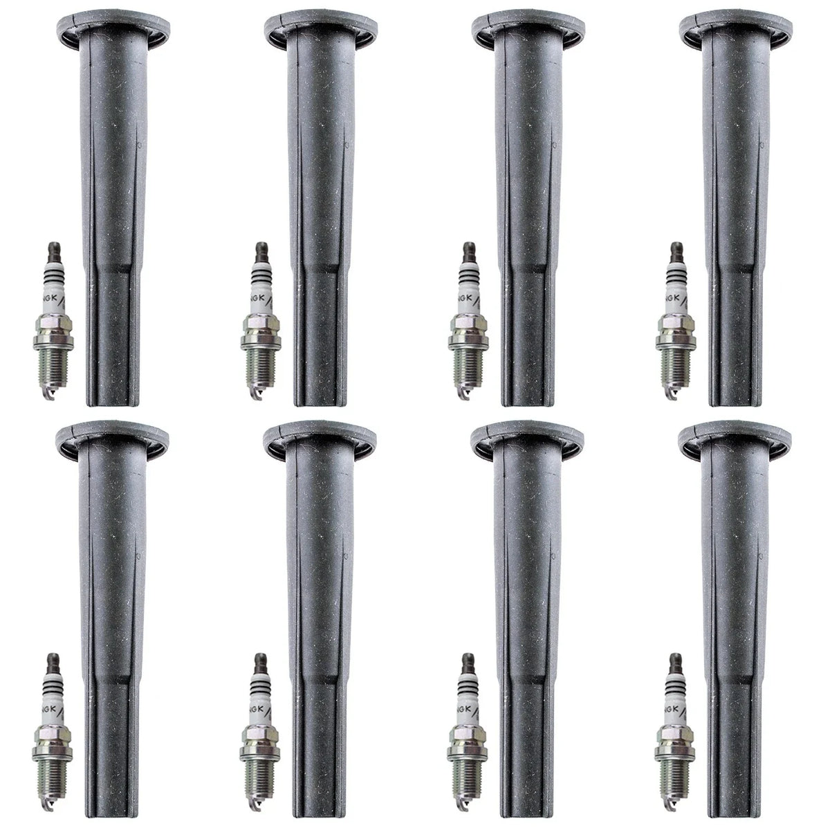 NGK 8 Iridium IX Spark Plugs & Denso Coil Boots Kit for Lexus SC400 LS400 (1992–2000)