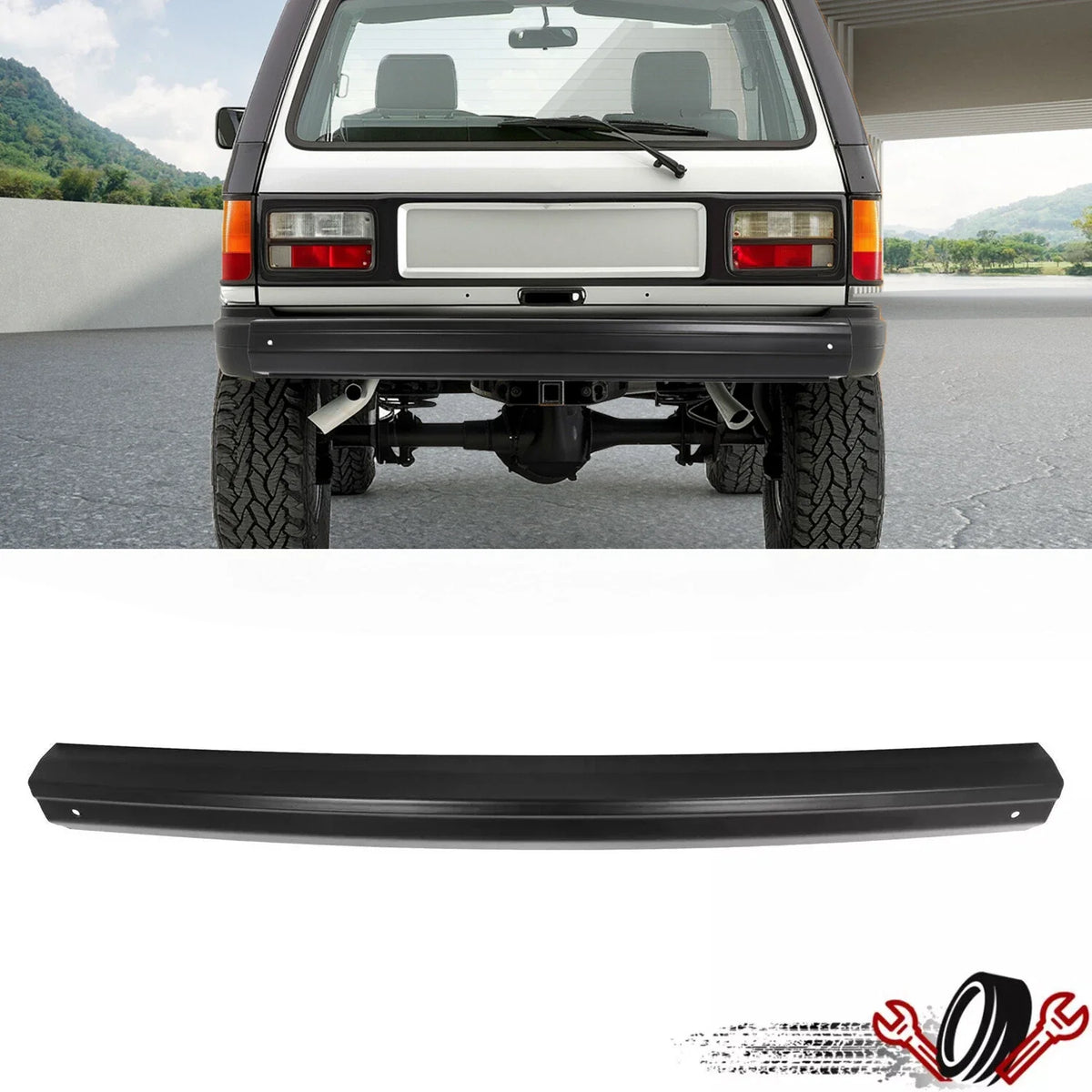 Rear Bumper Face Bar for Jeep Cherokee (1997–2001) Black