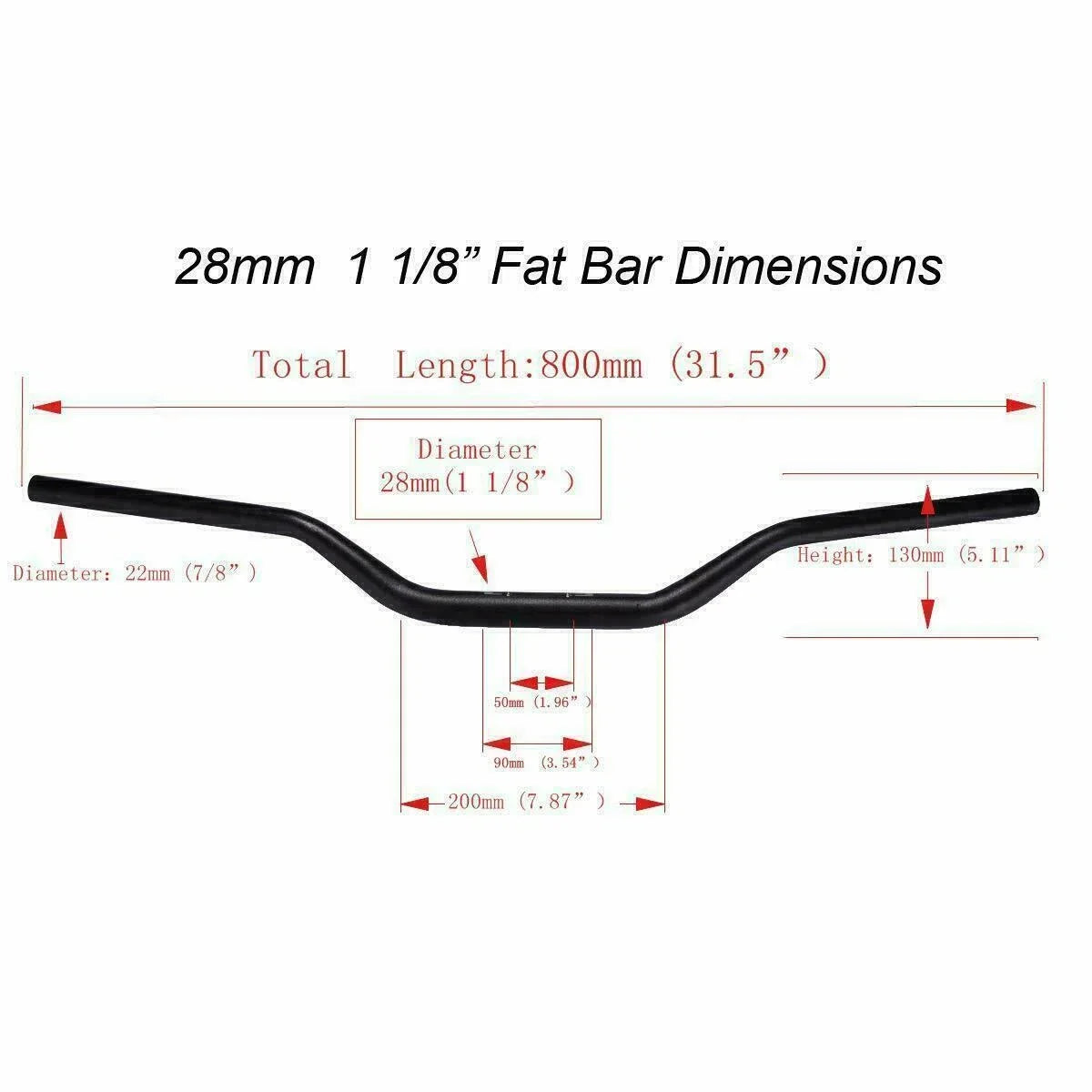 1 1/8" Handlebar Fat Bar for All Years KTM Honda Yamaha Kawasaki