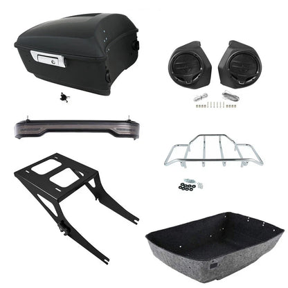 LED Light Mount Rack - Harley Fatboy (2008–2017) King Trunk Speakers