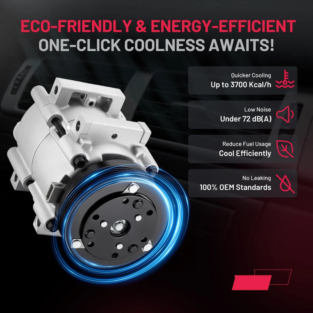3.0L A/C Compressor for Ford Taurus 2001-2007, Mercury Sable 2001-2005