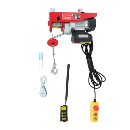 110V Electric Hoist 440lbs Featuring Wired & Wireless Remote Control