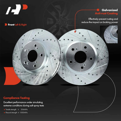 Front Drilled Rotors for Ridgeline (2006-2014) Honda