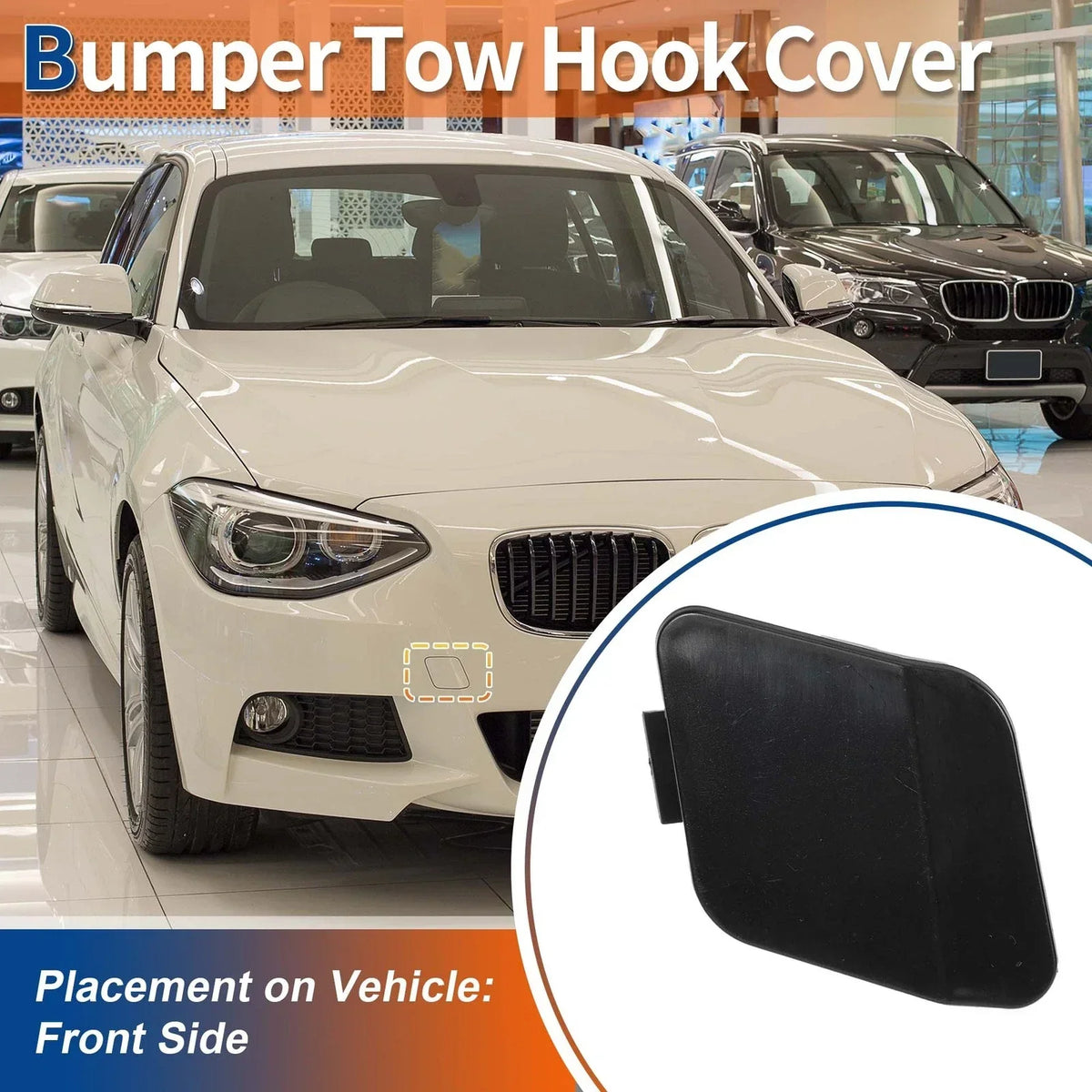 2012-2014 BMW 114i Tow Hook Cover - Unpainted