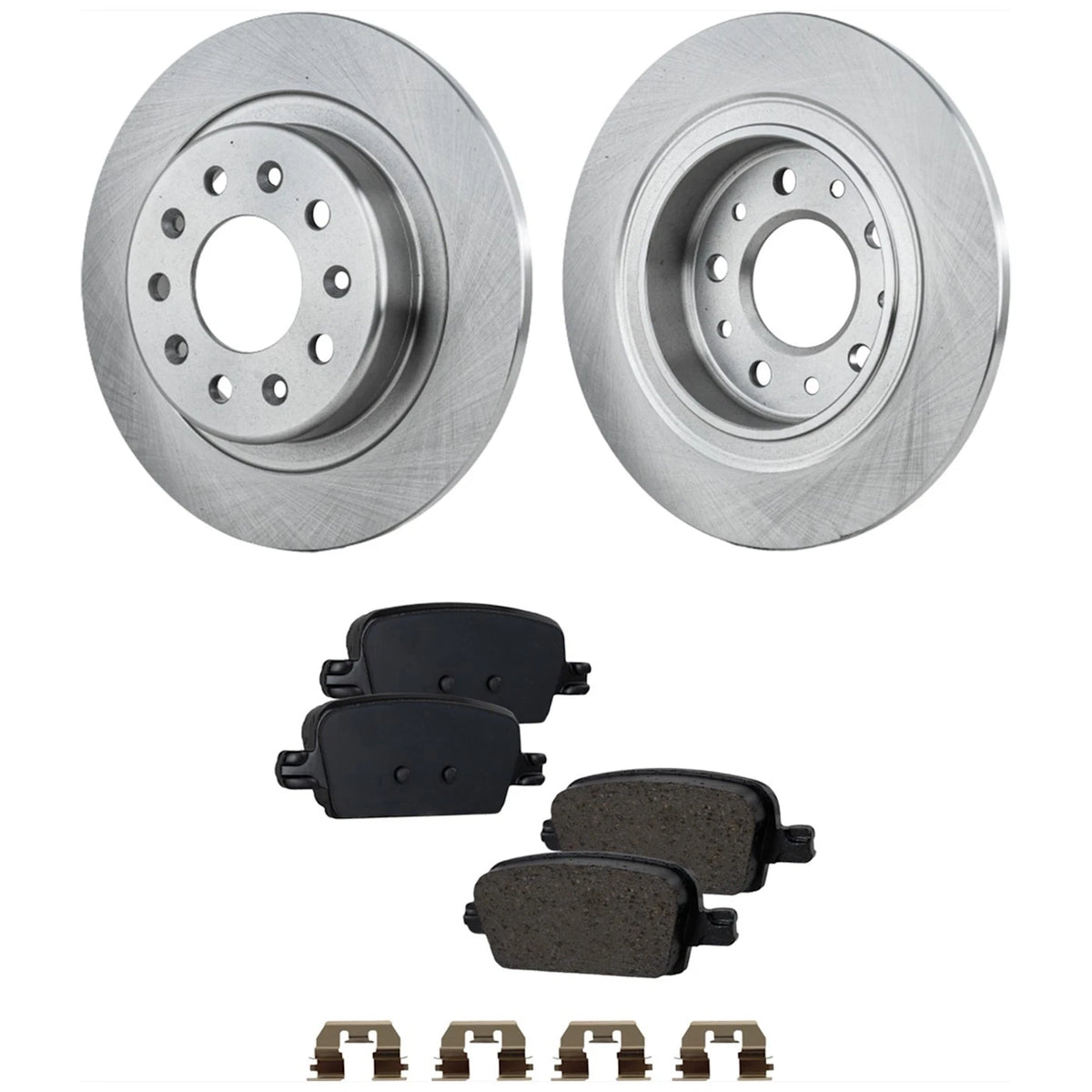 Rear Brake Disc Rotors and Pads Kit for Chevrolet Malibu (2016–2020)
