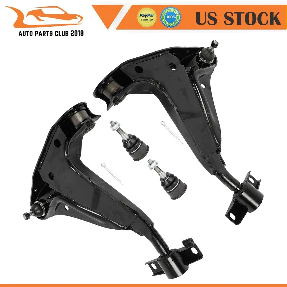 Set of 4 Front Upper Ball Joints and Lower Control Arms for Ford Explorer (2002–2005)
