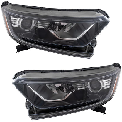 LH & RH Headlights for Honda CR-V (2017–2022) Halogen w/ Bulbs CAPA