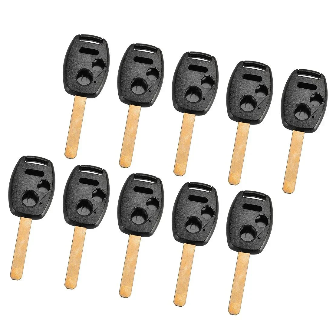 2+1 Button Remote Key Shell Case 10 Pack for Honda Pilot Civic CR-V 2001-2023