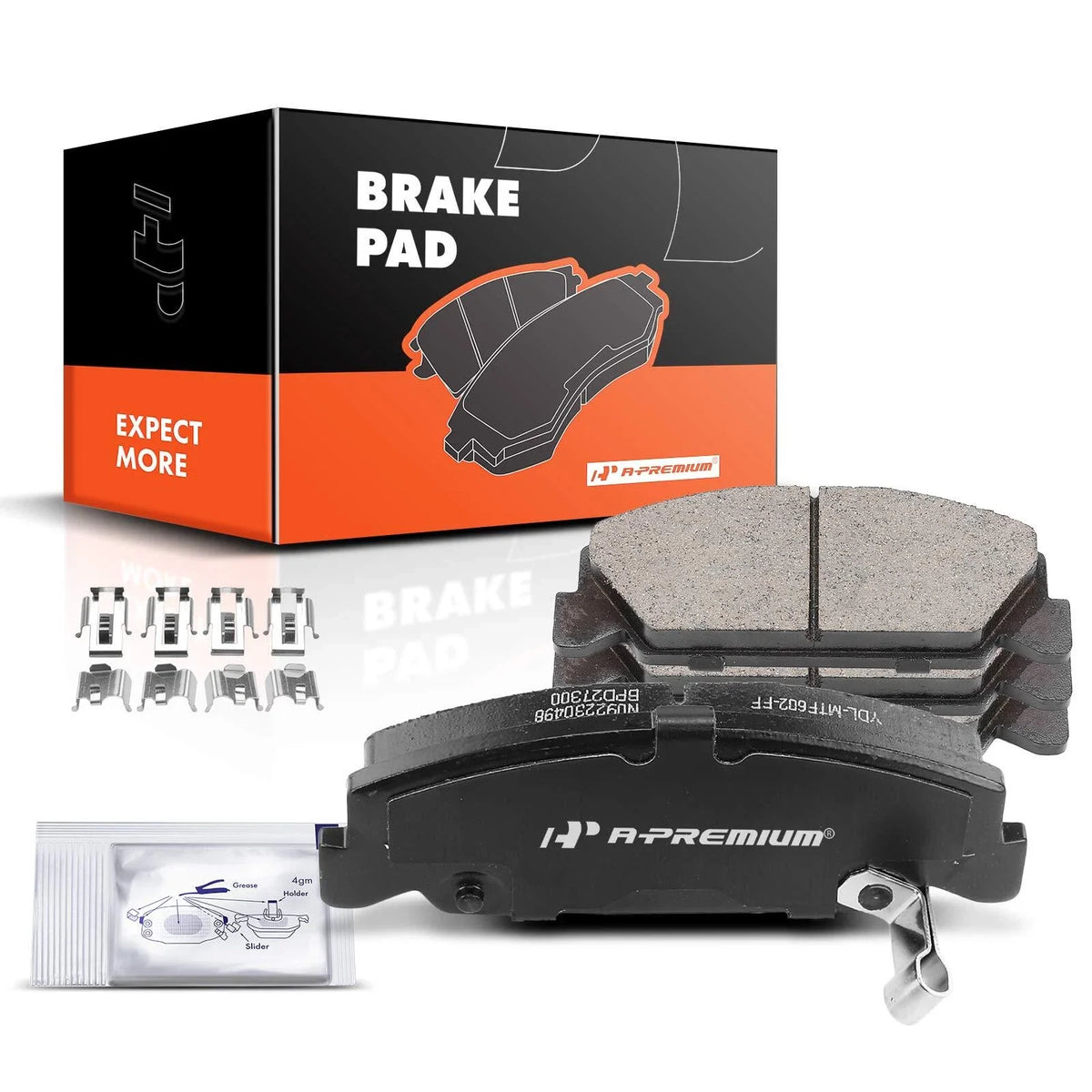 Set of 4 Front Side Ceramic Brake Pads for Honda Civic Accord