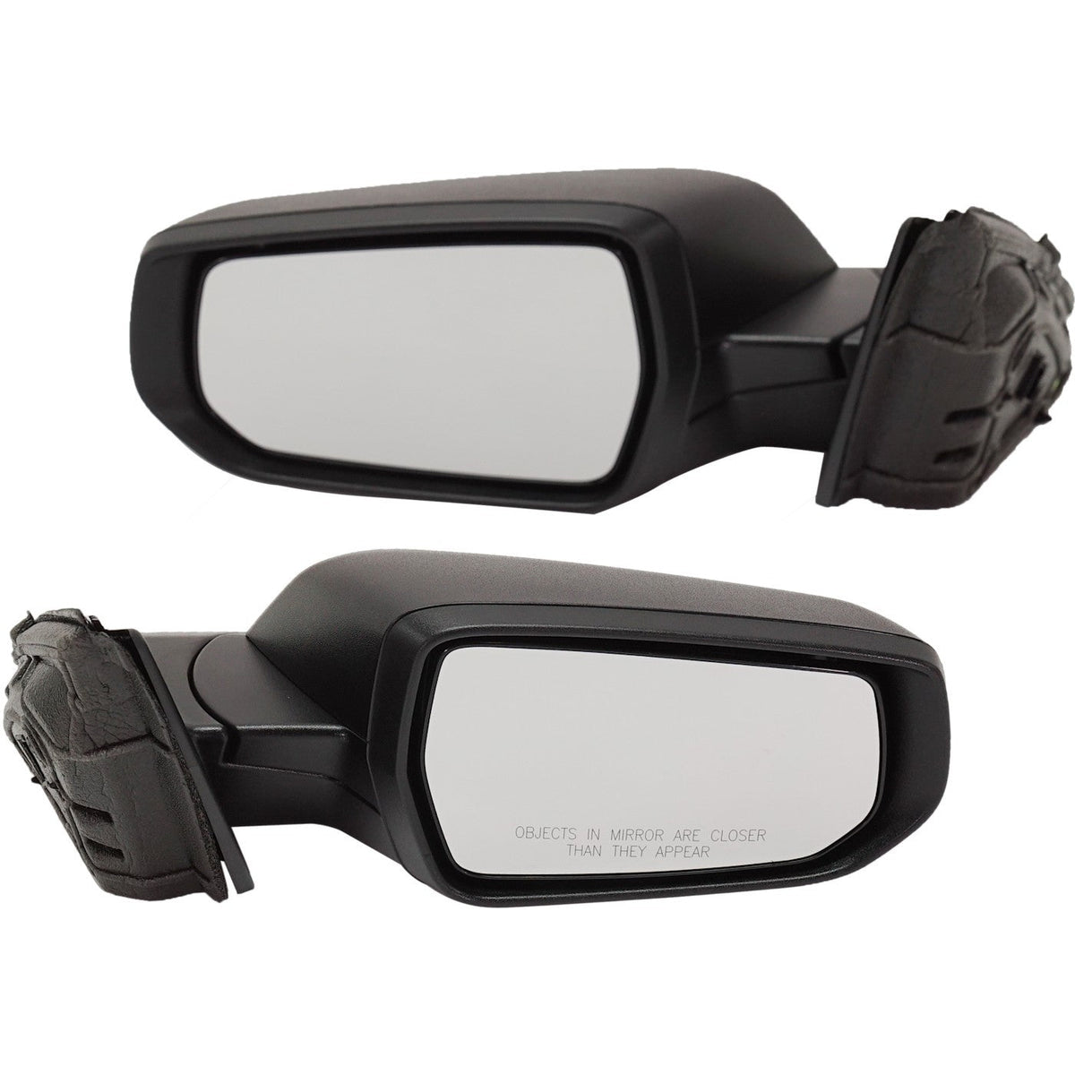 Left & Right Power Mirrors Textured Black for Chevrolet Malibu 2016-2021