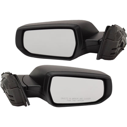 Left & Right Power Mirrors Textured Black for Chevrolet Malibu 2016-2021