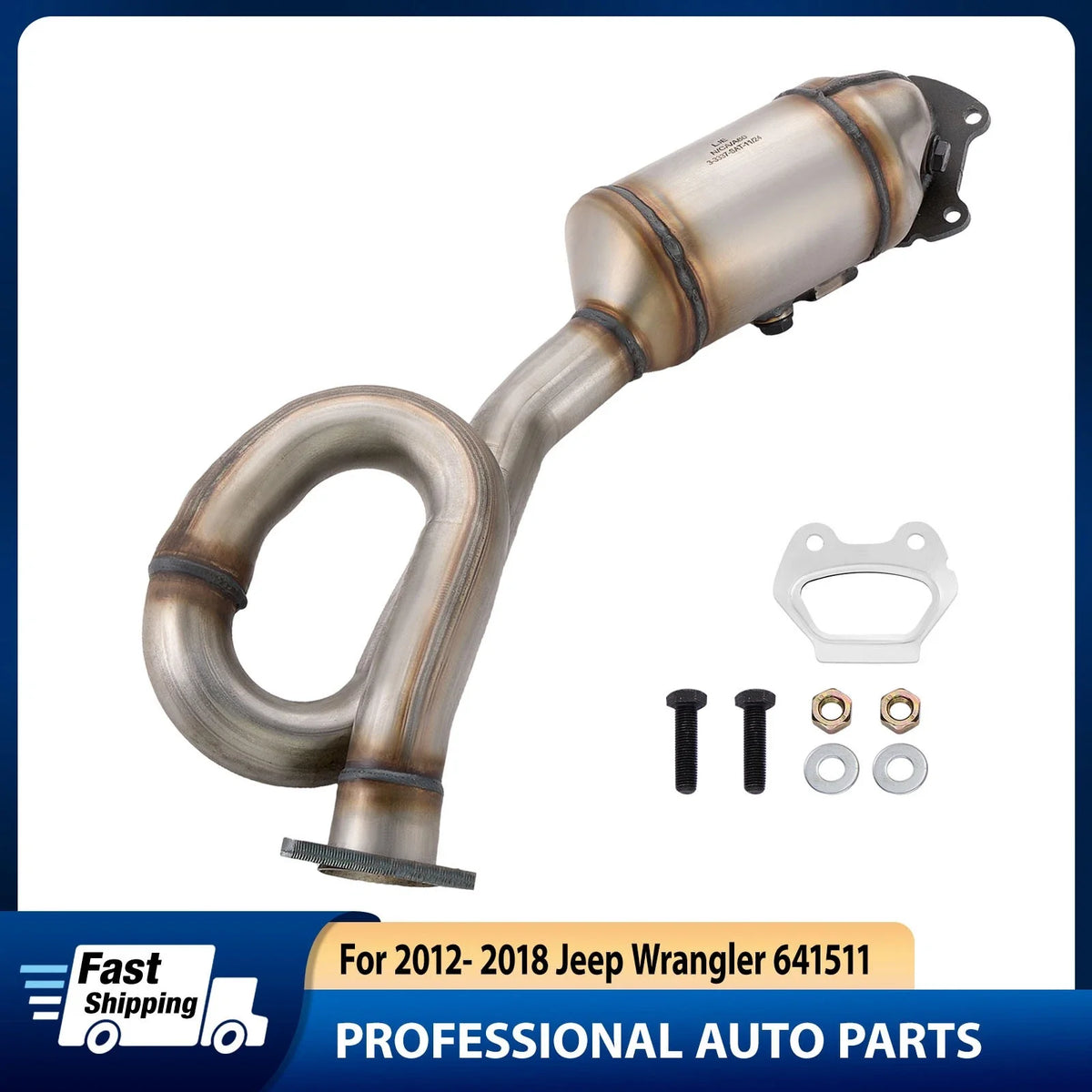 Left Catalytic Converter for Jeep Wrangler 2012–2018 (3.6L)