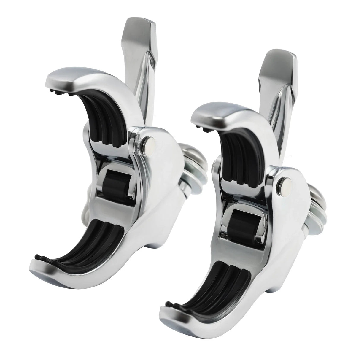 Set of 4 Windshield Clamps for Harley Street Bob Low Rider (2018–2025) Chrome