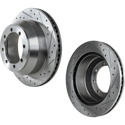 Brake Disc Set, Cross-Drilled for 2012 Ford F-350 Super Duty, Front & Rear