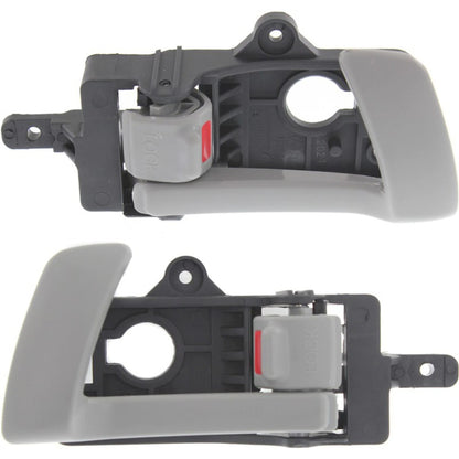 Set of 2 Interior Door Handles for Hyundai Santa Fe (2007–2012) Gray Plastic