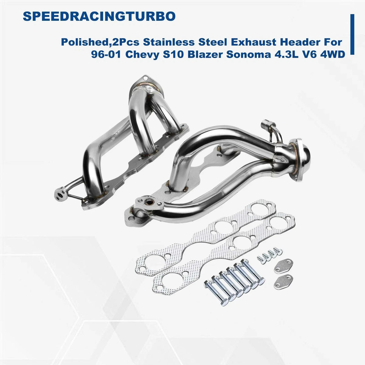 1996-2001 Chevy S10 Blazer Sonoma 4.3L V6 Stainless Steel Exhaust Header