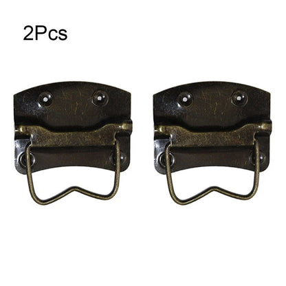 Rectangle Metal Pull Handle Set for Vintage Cabinets - 2 Pieces