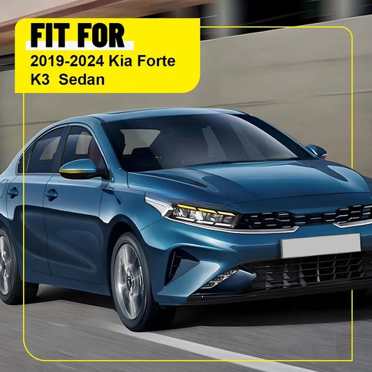 Set of 6 Gloss Black Window Door Trim Pillar Posts for KIA Forte K3 (2019–2023)