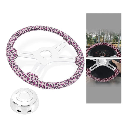 Set of 4 Chrome Steering Wheels 18" for Freightliner Kenworth Peterbilt Volvo