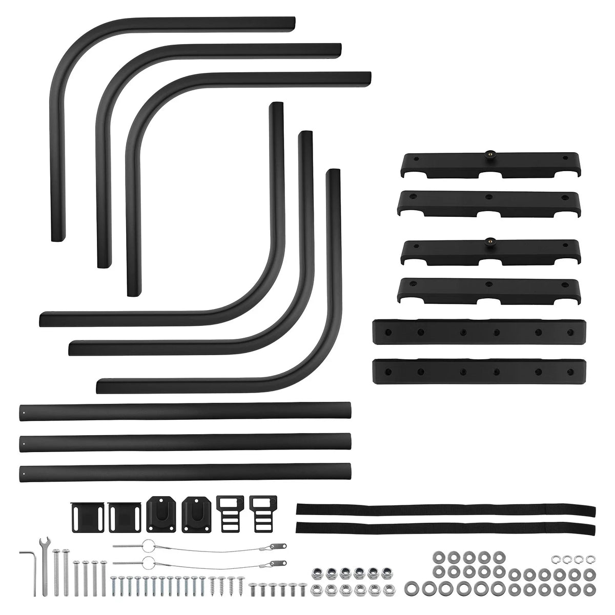Adjustable Aluminum Bed Extender (49-61in) for Small Truck, Black