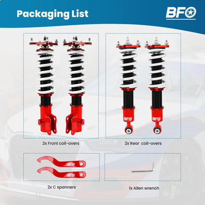 Adjustable Damper Coilover Kit by BFO for 2009–2013 Subaru Forester