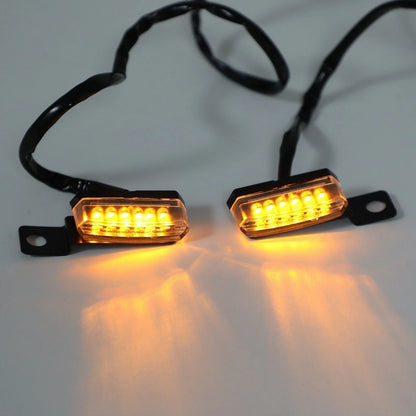 Universal Motorcycle LED Front Turn Signal Lamps - 1 Pair