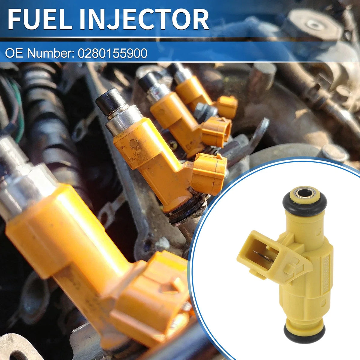 1 Pc Fuel Injector No.0280155900 for Ford Explorer 4.0 V6 (1999–2000)