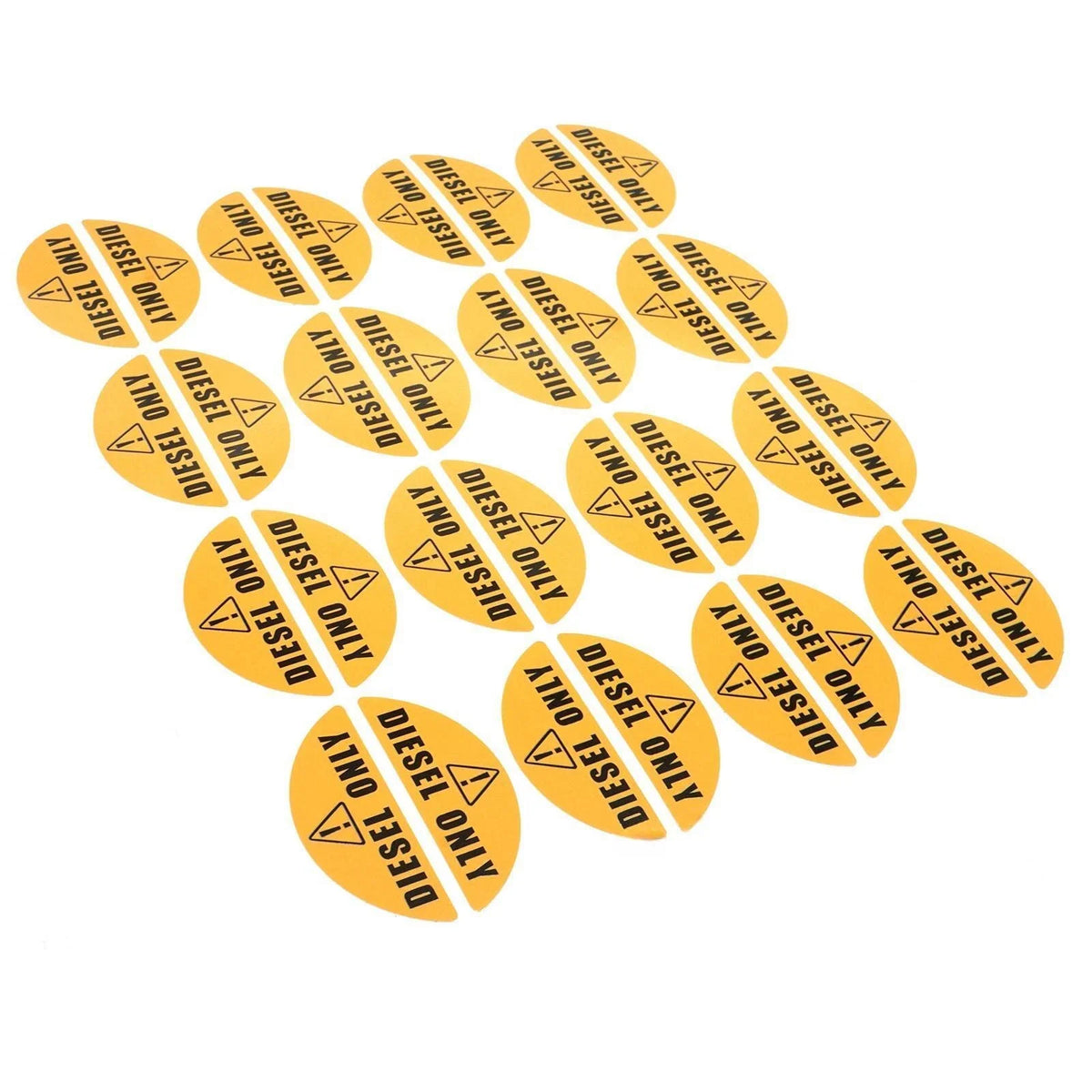 16 Pairs Diesel Only Sticker Decal for Fuel Door Vinyl Laminate
