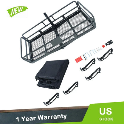 Hitch Mount Cargo Rack, 500LB Folding Design