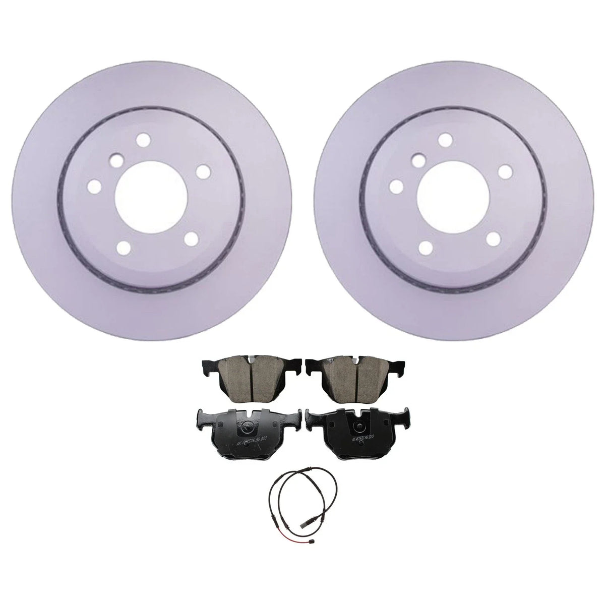 Hella Rear Rotor & Akebono Euro Ceramic Disc Brake Pad Kit for BMW E60 (2008–2010)