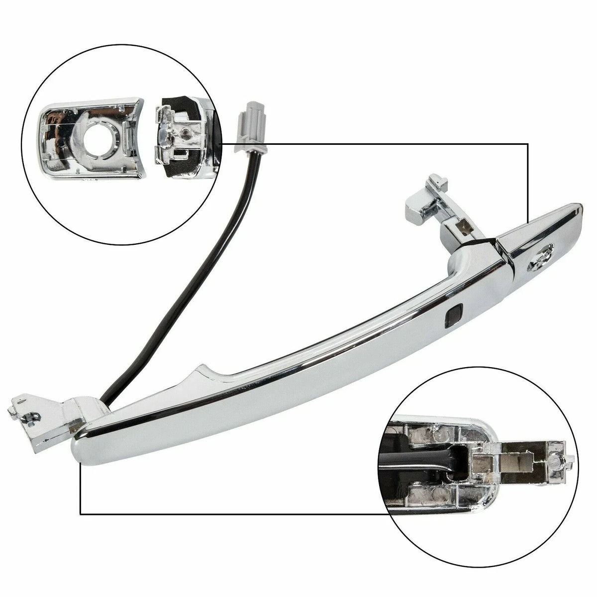 Front Driver Chrome Door Handle, Smart Entry for Nissan Murano 2003–2007