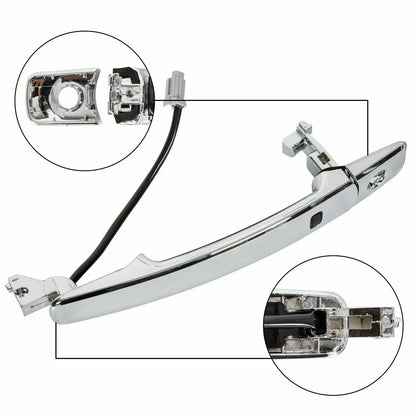 Front Driver Chrome Door Handle, Smart Entry for Nissan Murano 2003–2007