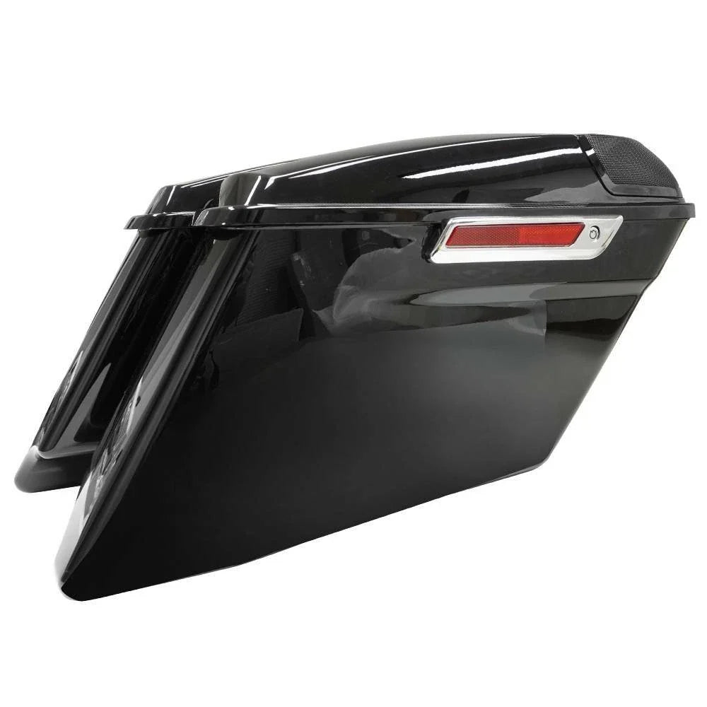 Extended 4" Hard Saddlebags with 5x7" Speaker Lid for Harley CVO 2014–2023