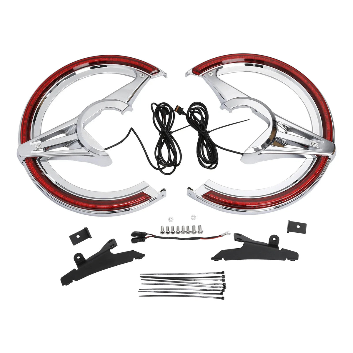 Brake Rotor Covers LED Light Red Lens for Honda GL1800 (2018–2025)