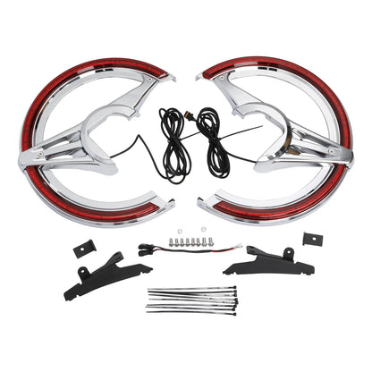 Brake Rotor Covers LED Light Red Lens for Honda GL1800 (2018–2025)