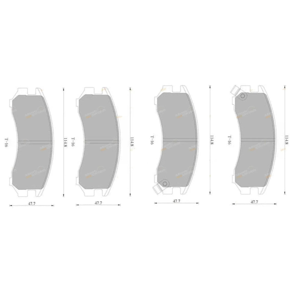 Disc Brake Pad Set for Front of Nissan Exa (1986-1991)