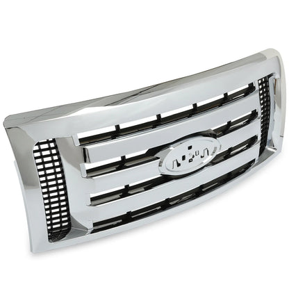 Front Chrome Bumper Grille for Ford F-150 XLT 2009 to 2014