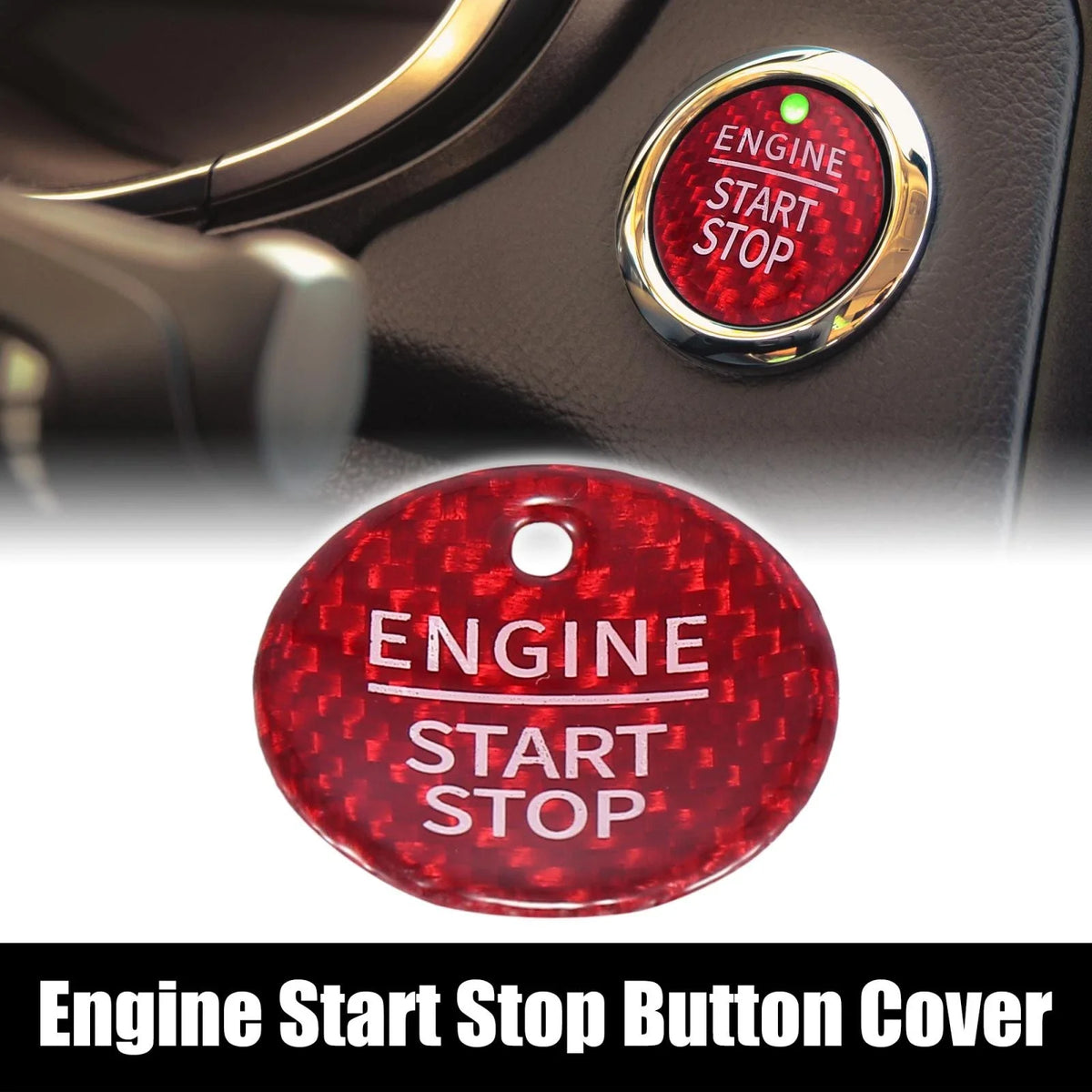 Engine Start Stop Button Switch Cover Red for Ford Focus Mondeo Taurus Edge (2012–2020) 747709929330