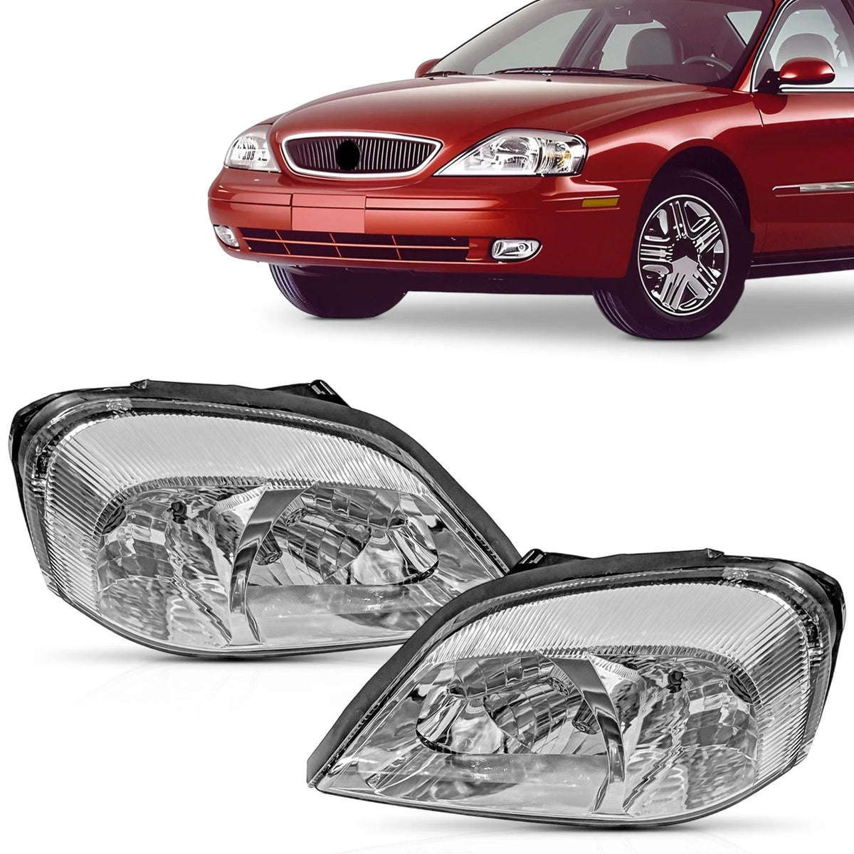 Headlight Assembly Pair for Mercury Sable (2000–2005)