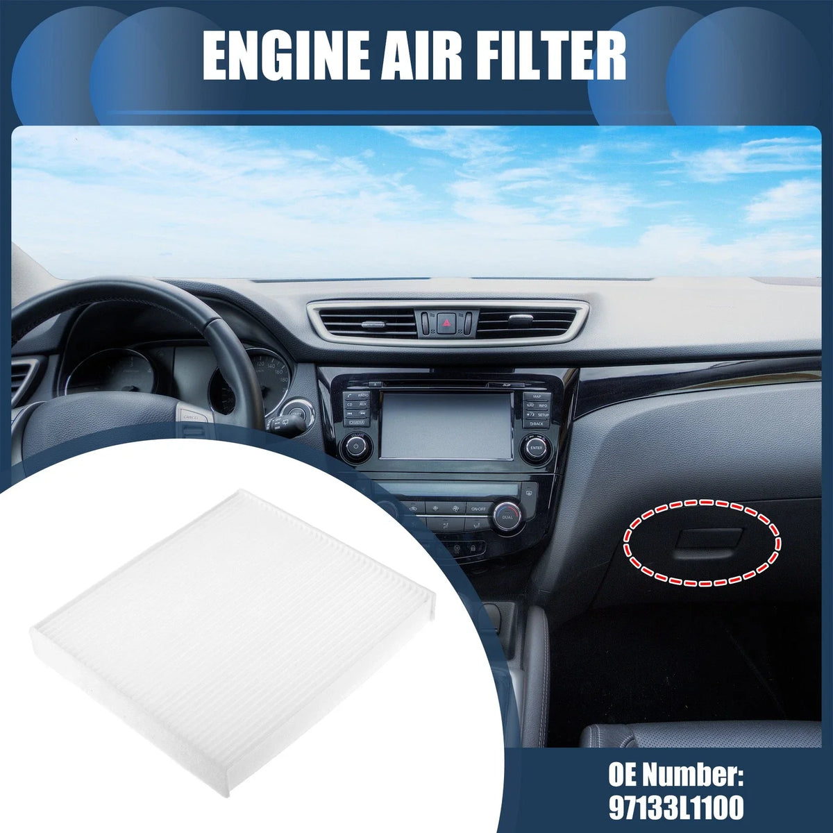 Engine Air Filter No. 97133L1100 for Hyundai Elantra (2021–2023)