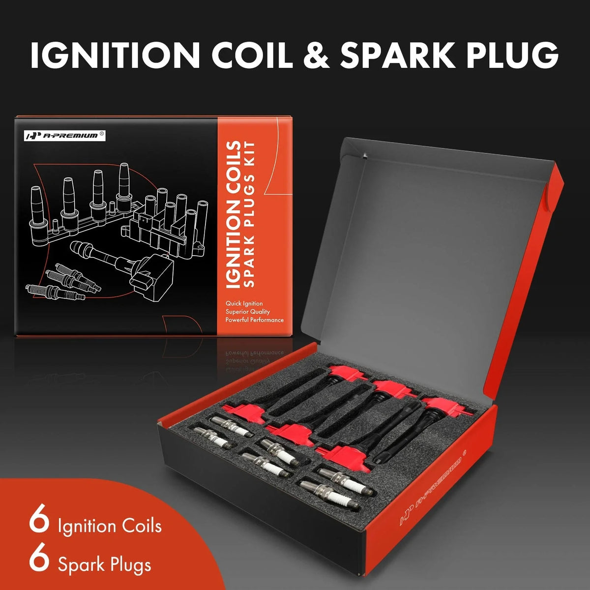 6X Iridium Spark Plugs & Ignition Coils for Nissan 370Z 2009-2020