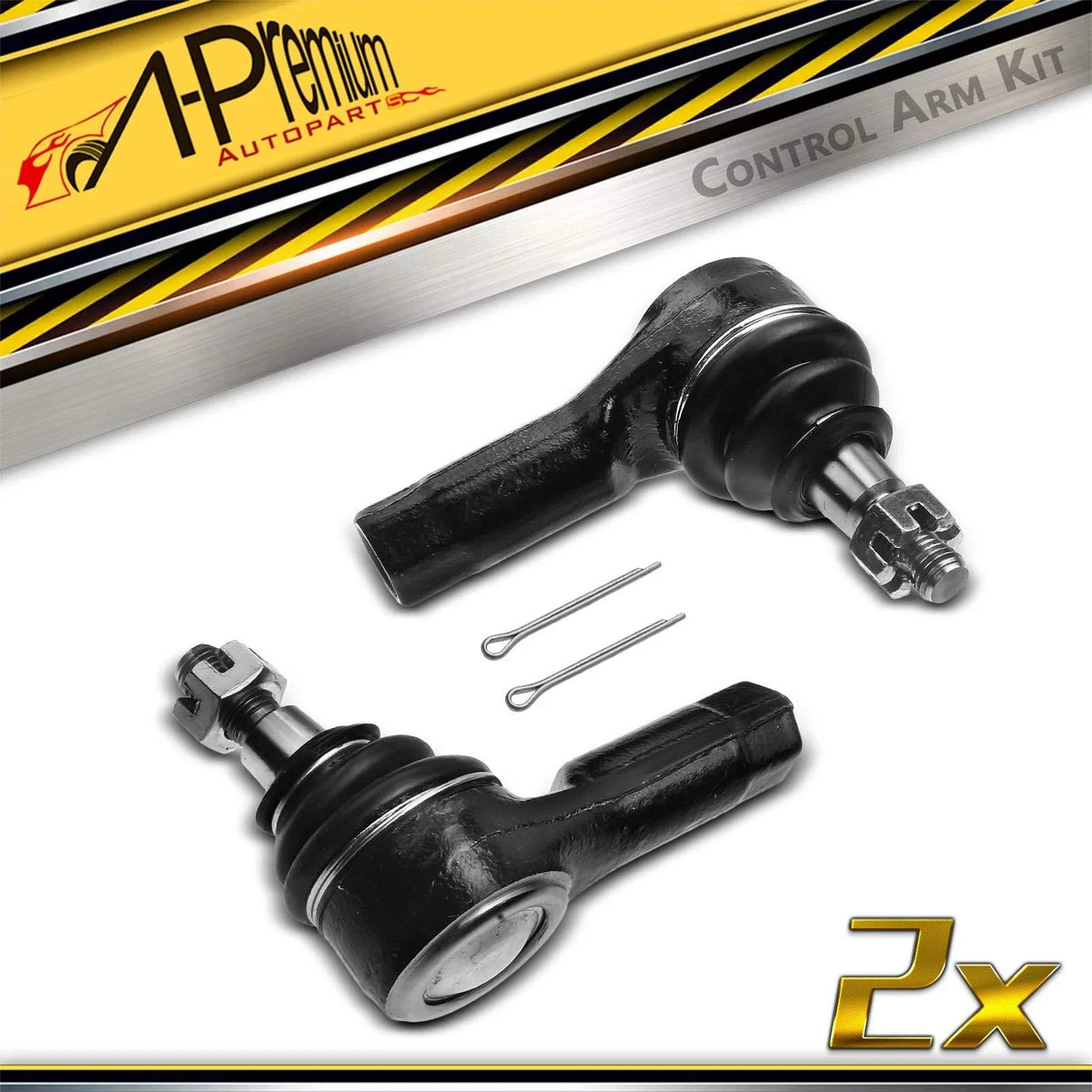 2X Front Outer Tie Rod Ends for Kia Rio (2001–2005) Ford Aspire (1994–1997)